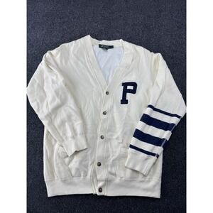 Ralph Lauren Cream Cardigan with Navy Accents